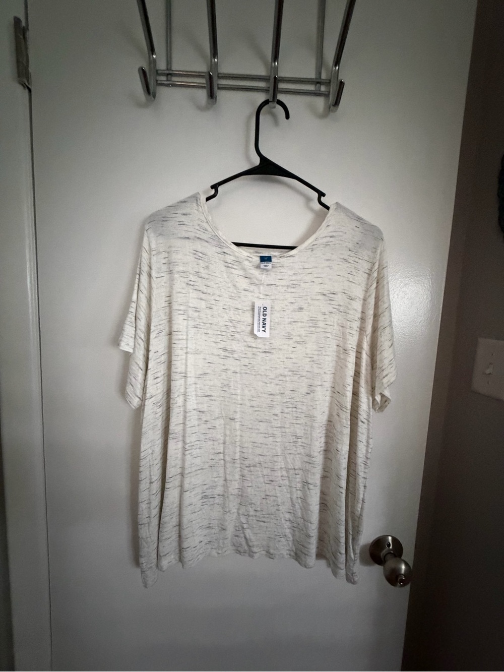 Old Navy Cream Heathered Short Sleeve Men's Tee
